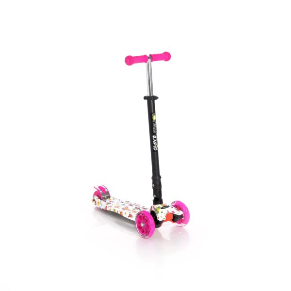 Trotineta pentru copii rapid, pink butterfly