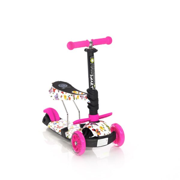 Trotineta pentru copii smart, pink butterfly