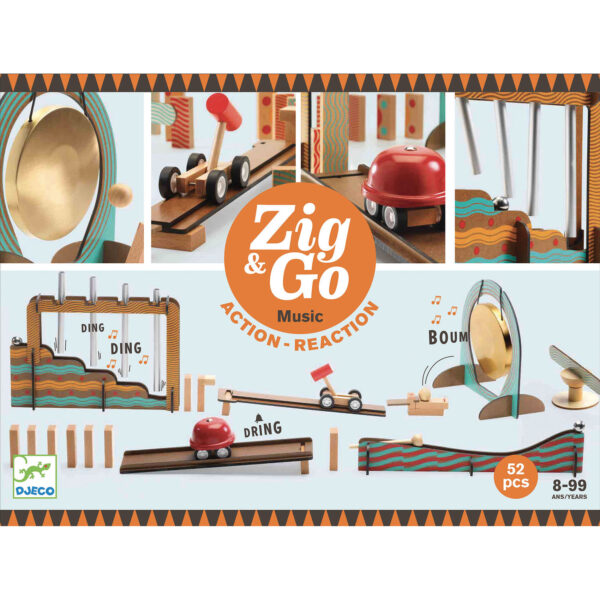 Zig and go djeco, set de constructie trasee, muzica