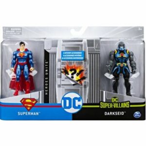 Set 2 figurine flexibile Superman si Darkseid cu 6 accesorii