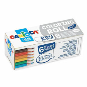 Carioca Coloring Roll Mini, 10 x 85 cm/rola, hartie autoadeziva - White