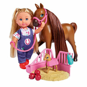 Set de joaca - Evi medic veterinar cu calut si manz