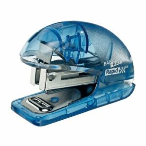 Capsator plastic Rapid F4, 10 coli, 1000 capse 26/6 incluse, albastru-translucid