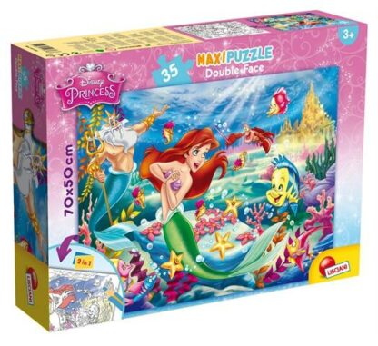 Puzzle de colorat maxi - Mica Sirena (35 piese)