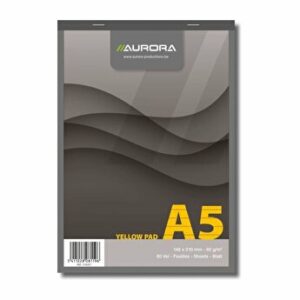 Blocnotes A5 capsat Aurora Office, 80 file