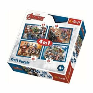 Puzzle Trefl 4 in 1 - Razbunatorii neinfricati, 207 piese