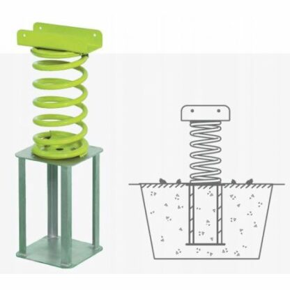 balansoar pe arc pentru copii elefant hdpe cu prindere in beton kbt 1