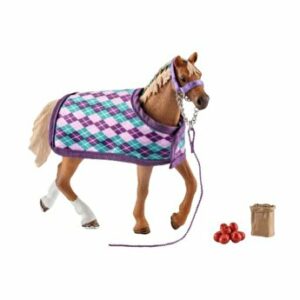 Figurina Cal englez Thoroughbred cu patura, Schleich