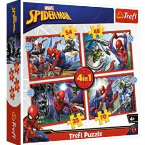Puzzle 4 in 1 Spider-Man - Eroul Spider-Man, 207 piese