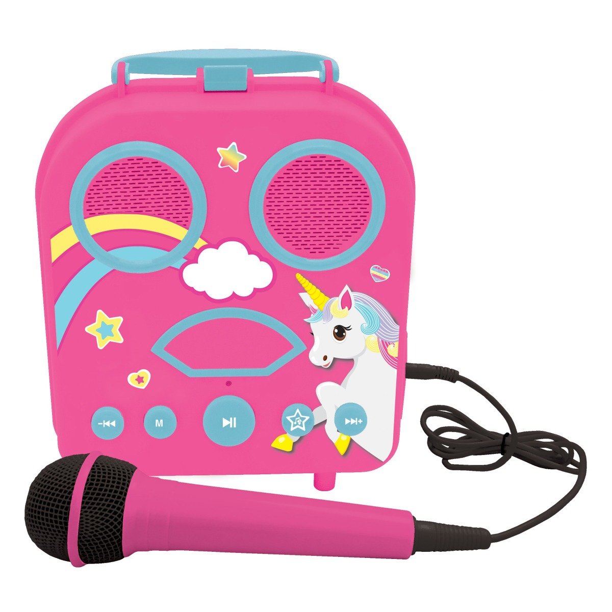 Jucarie interactiva Karaoke portabil, Unicorn, Lexibook 1 Jucarie interactiva Karaoke portabil, Unicorn, Lexibook