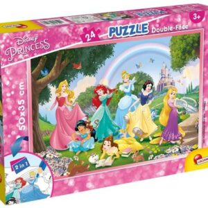 Puzzle de colorat - Printese in gradina (24 piese)
