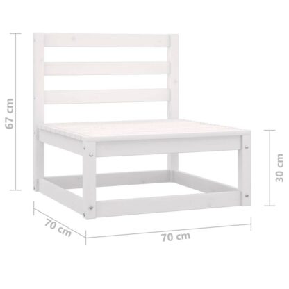 canapele de mijloc pentru gradina 3 buc alb lemn masiv pin 6