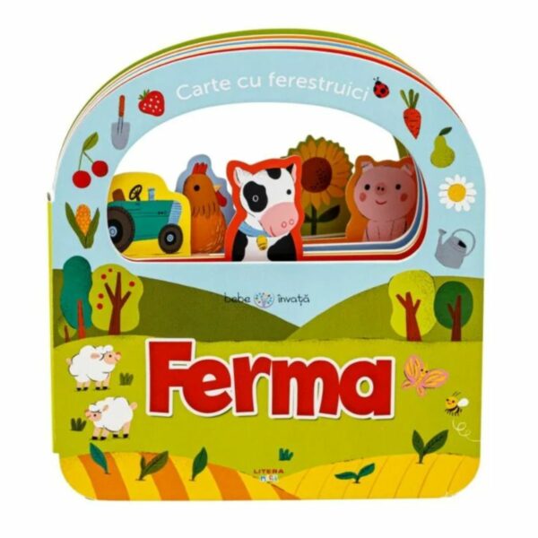 Ferma, carte cu ferestruici, Bebe invata
