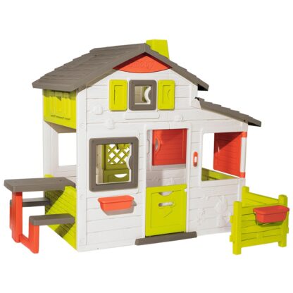 casuta pentru copii smoby friends playhouse neo cu gradina 1