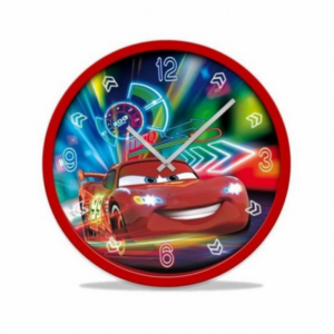 Ceas de perete, rotund, Disney Cars, 25 cm