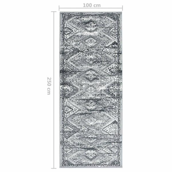 Covor traversa, gri oriental, 100x250 cm, BCF - imagine 6