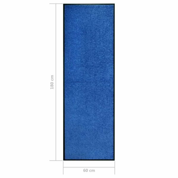 Covoras de usa lavabil, albastru, 60 x 180 cm - imagine 6