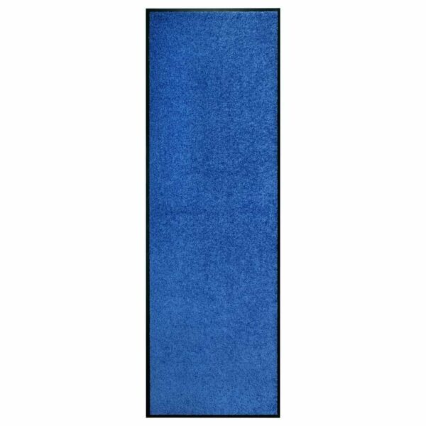 Covoras de usa lavabil, albastru, 60 x 180 cm