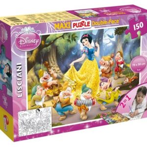 Puzzle de colorat maxi - Alba ca Zapada (150 piese)