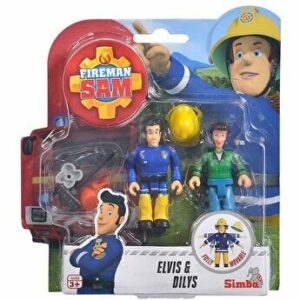 Set figurine Pompierul Sam - Elvis si Dilys, 7.5 cm