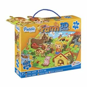 Puzzle 3D - La ferma, 60 piese