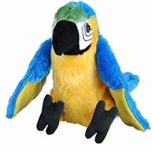 Jucarie plus Wild Republic - Papagal Macaw albastru, 20 cm
