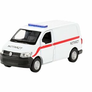 Masinuta metalica Welly - Volkswagen Transporter T6 Van Ambulanta