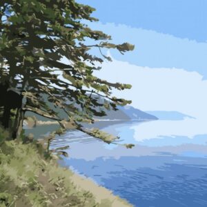 Pictura pe numere - Lacul dintre munti 40 x 50 cm