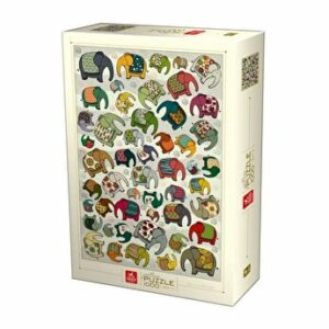 Puzzle adulti Deico Pattern Puzzle - Elephants, 1000 piese