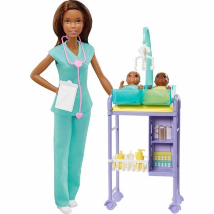 dhb63 010w set de joaca barbie doctor pediatru gkh24 1