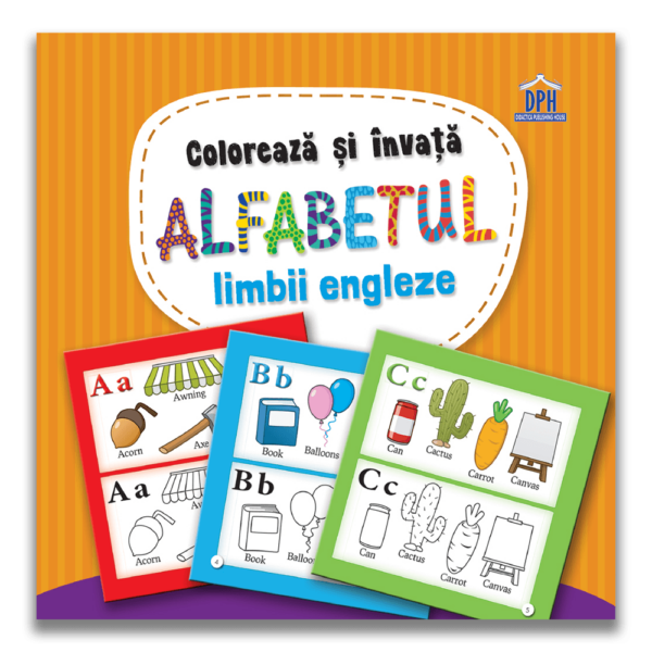 Coloreaza si invata alfabetul limbii engleze