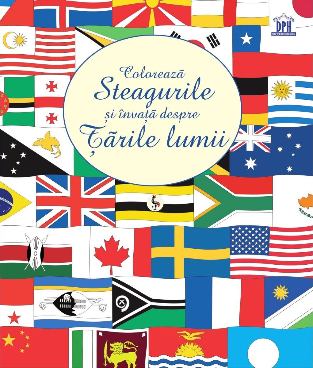 Coloreaza steagurile si invata despre tarile lumii, Usborne 1 Coloreaza steagurile si invata despre tarile lumii, Usborne