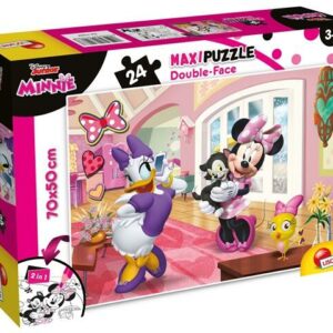 Puzzle de colorat maxi - Minnie in vizita (24 piese)