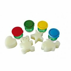 Tempera lavabila Alpino Baby Finger Paint, pentru pictura cu mana, 4 x 40ml + 4 bureti