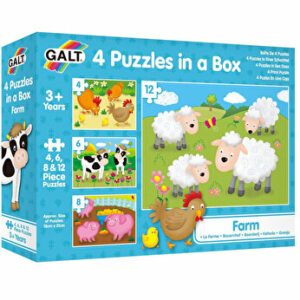 Set 4 puzzle-uri Animale de la ferma, 30 piese