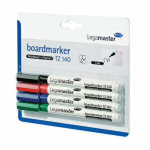 Marker pentru tabla Legamaster TZ140, varf rotund, 1 mm, 4 culori