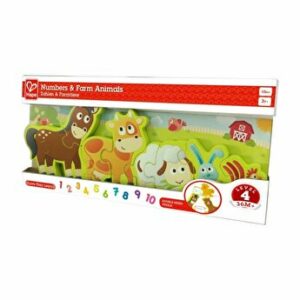 Puzzle Numere si animale la ferma, 10 piese