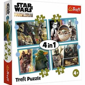 Puzzle 4 in 1 Star Wars - Mandalorianul, 207 piese