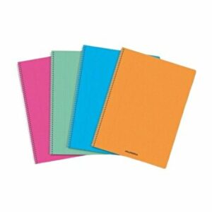 Caiet Aurora cu spirala, A4, 60 file, Matematica, coperta PP transparent color