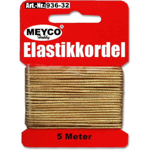 Elastic, snur auriu, 5 m