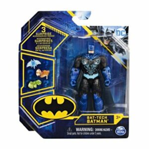 Figurina Batman, Bat-Tech articulata cu 3 accesorii surpriza, 10 cm