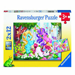 Puzzle Unicorni magici, 2x12 piese