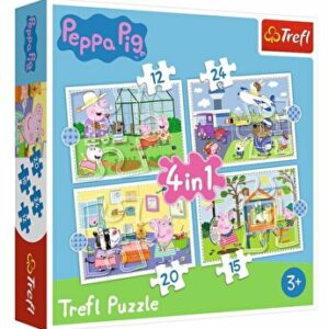 Puzzle 4 in 1 Peppa Pig, 71 piese
