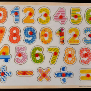 Puzzle lemn, cu capse, cifre ColorArte (2KB037 MWZ-271)