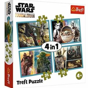Puzzle 4 in 1 Mandalorian si lumea lui