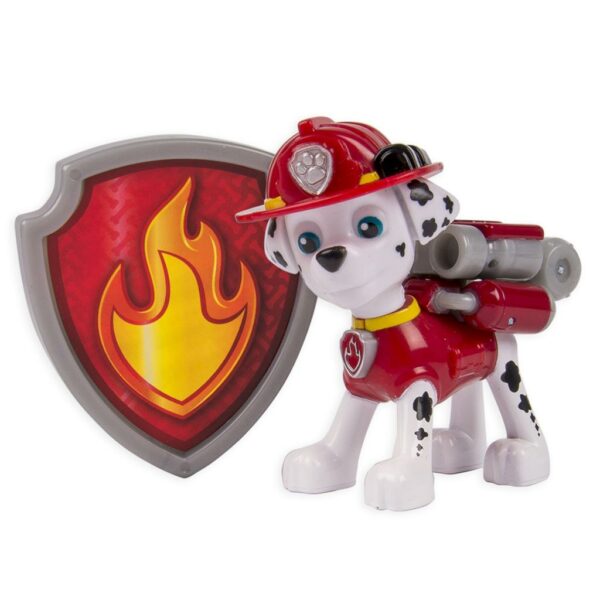 Figurina si insigna Paw Patrol, Marshall Pompier, 6.3 cm