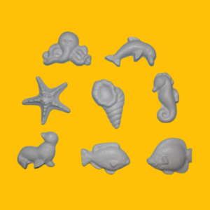 Set figurine de pictat, din ipsos, animale marine