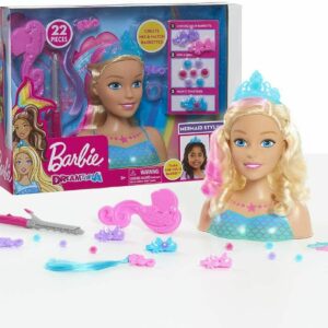 Papusa Barbie Styling Head Dreamtopia - Manechin pentru coafat cu accesorii incluse
