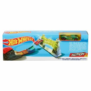 Set de joaca Circuit cu masinuta si obstacole Hot Wheels, Electric Tower, FTH80