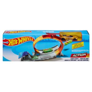 Set de joaca Circuit cu masinuta si obstacole Hot Wheels, Loop Star, FTH82